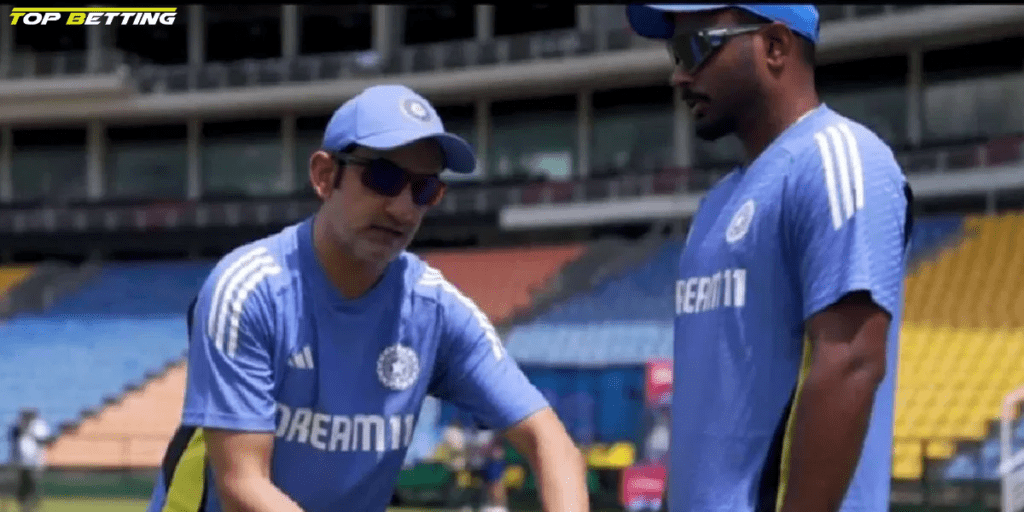 Gambhir takes charge of training ahead of SL 